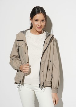 Beżowa kurtka damska z kapturem ze sklepu OCHNIK w kategorii Kurtki damskie - zdjęcie 172563810