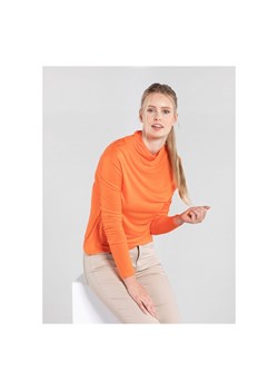 Pomarańczowa bluzka damska z półgolfem ze sklepu OCHNIK w kategorii Bluzki damskie - zdjęcie 172563980