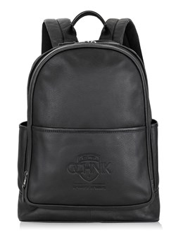 Skórzany dwukomorowy plecak męski z logo ze sklepu OCHNIK w kategorii Plecaki - zdjęcie 172564020