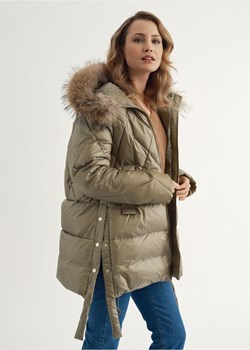 Oliwkowa kurtka damska z futrem ze sklepu OCHNIK w kategorii Kurtki damskie - zdjęcie 172564284