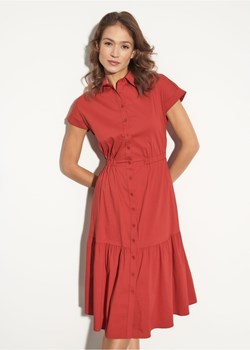 Rozkloszowana sukienka z falbanką ze sklepu OCHNIK w kategorii Sukienki - zdjęcie 172564642