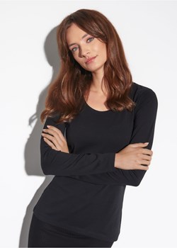 Czarna bluzka damska z długim rękawem ze sklepu OCHNIK w kategorii Bluzki damskie - zdjęcie 172564722