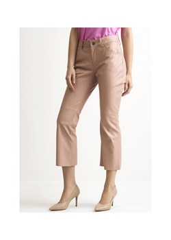 Spodnie skórzane beżowe damskie ze sklepu OCHNIK w kategorii Spodnie damskie - zdjęcie 172564850