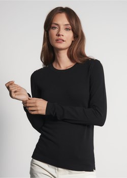 Czarna bluzka damska z dżetami ze sklepu OCHNIK w kategorii Bluzki damskie - zdjęcie 172565634