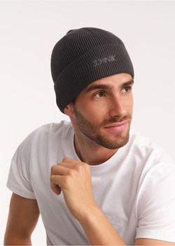 Grafitowa czapka męska z logo OCHNIK ze sklepu OCHNIK w kategorii Czapki zimowe męskie - zdjęcie 172565683