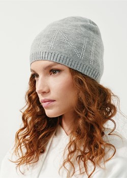 Szara czapka damska z logo OCHNIK ze sklepu OCHNIK w kategorii Czapki zimowe damskie - zdjęcie 172565834