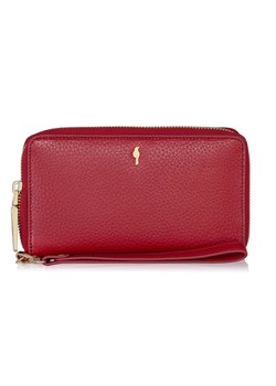 Czerwony skórzany portfel damski na pasku ze sklepu OCHNIK w kategorii Portfele damskie - zdjęcie 172566603