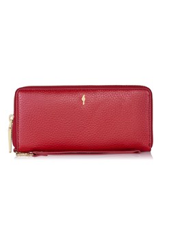 Czerwony skórzany portfel damski na pasku ze sklepu OCHNIK w kategorii Portfele damskie - zdjęcie 172567311