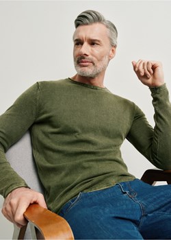 Zielony bawełniany sweter męski ze sklepu OCHNIK w kategorii Swetry męskie - zdjęcie 172567610