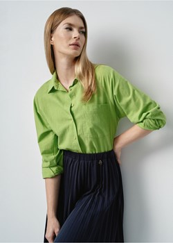 Limonkowa koszula damska z lnu ze sklepu OCHNIK w kategorii Koszule damskie - zdjęcie 172567624