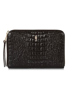 Skórzany ciemnobrązowy portfel damski ze sklepu OCHNIK w kategorii Portfele damskie - zdjęcie 172567640