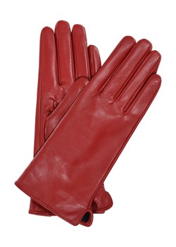 Skórzane czerwone rękawiczki damskie ze sklepu OCHNIK w kategorii Rękawiczki damskie - zdjęcie 172567760