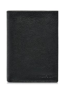 Czarny skórzany niezapinany portfel męski ze sklepu OCHNIK w kategorii Portfele męskie - zdjęcie 172567780