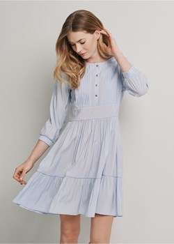 Błękitna plisowana sukienka mini ze sklepu OCHNIK w kategorii Sukienki - zdjęcie 172567881