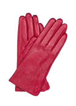 Skórzane fuksjowe rękawiczki damskie ze sklepu OCHNIK w kategorii Rękawiczki damskie - zdjęcie 172567984