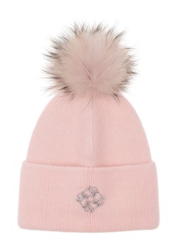 Różowa czapka damska z pomponem ze sklepu OCHNIK w kategorii Czapki zimowe damskie - zdjęcie 172568161