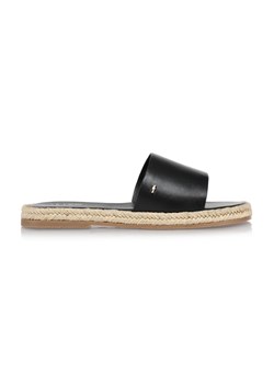 Skórzane czarne klapki z plecionką ze sklepu OCHNIK w kategorii Espadryle damskie - zdjęcie 172568454