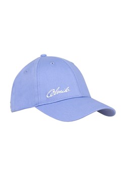 Błękitna czapka z daszkiem z logo ze sklepu OCHNIK w kategorii Czapki z daszkiem damskie - zdjęcie 172568941