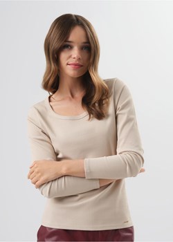 Bawełniana prążkowana bluzka damska ze sklepu OCHNIK w kategorii Bluzki damskie - zdjęcie 172569180