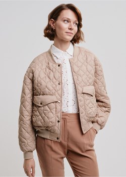 Beżowa pikowana kurtka damska ze sklepu OCHNIK w kategorii Kurtki damskie - zdjęcie 172569372