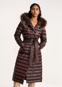 Bordowa pikowana kurtka puchowa damska ze sklepu OCHNIK w kategorii Kurtki damskie - zdjęcie 172569540