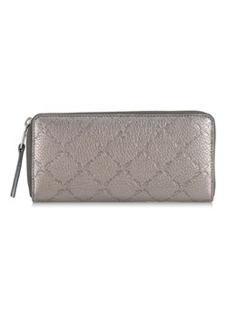 Duży srebrny portfel damski z tłoczeniem ze sklepu OCHNIK w kategorii Portfele damskie - zdjęcie 172569910