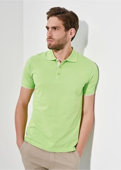Limonkowa koszulka polo męska ze sklepu OCHNIK w kategorii T-shirty męskie - zdjęcie 172570404
