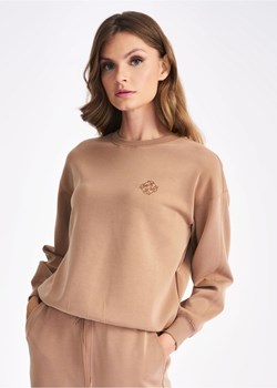 Beżowa bluza damska z logo ze sklepu OCHNIK w kategorii Bluzy damskie - zdjęcie 172570421