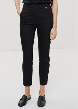 Czarne spodnie damskie w kant ze sklepu OCHNIK w kategorii Spodnie damskie - zdjęcie 172570622
