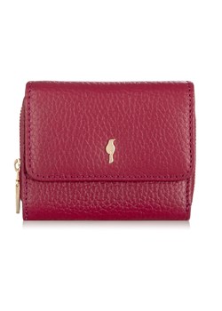 Mały różowy skórzany portfel damski ze sklepu OCHNIK w kategorii Portfele damskie - zdjęcie 172570692