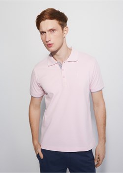 Różowa koszulka polo męska ze sklepu OCHNIK w kategorii T-shirty męskie - zdjęcie 172571354