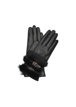 Skórzane rękawiczki damskie z klamrami ze sklepu OCHNIK w kategorii Rękawiczki damskie - zdjęcie 172571672