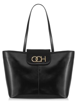 Czarna skórzana torebka shopper ze sklepu OCHNIK w kategorii Torby Shopper bag - zdjęcie 172571682