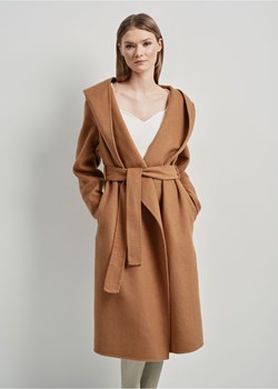 Długi brązowy płaszcz damski oversize ze sklepu OCHNIK w kategorii Płaszcze damskie - zdjęcie 172572003