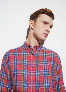 Czerwona koszula męska w kratę ze sklepu OCHNIK w kategorii Koszule męskie - zdjęcie 172572042