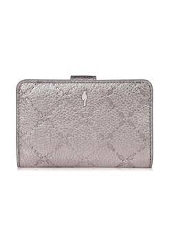 Srebrny skórzany portfel damski ze sklepu OCHNIK w kategorii Portfele damskie - zdjęcie 172572062