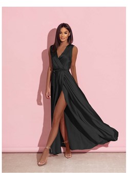 Elegancka maxi sukienka z rozcięciem FREYA - czarna ze sklepu magmac.pl w kategorii Sukienki - zdjęcie 172572424