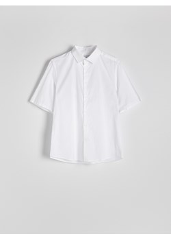 Reserved - Gładka koszula regular fit - biały ze sklepu Reserved w kategorii Koszule męskie - zdjęcie 172573651