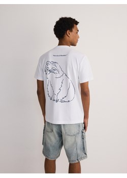 Reserved - T-shirt regular z nadrukiem - biały ze sklepu Reserved w kategorii T-shirty męskie - zdjęcie 172573751