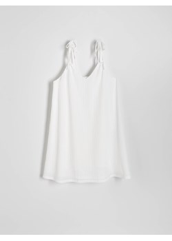 Reserved - Sukienka mini na ramiączkach - biały ze sklepu Reserved w kategorii Sukienki - zdjęcie 172573882