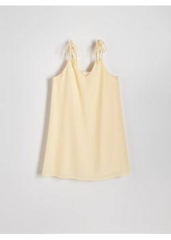 Reserved - Sukienka mini na ramiączkach - jasnożółty ze sklepu Reserved w kategorii Sukienki - zdjęcie 172573884