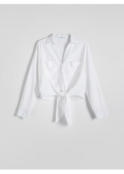 Reserved - Koszula z wiązaniem - biały ze sklepu Reserved w kategorii Koszule damskie - zdjęcie 172573894