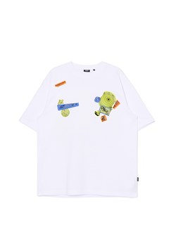 Cropp - Biały t-shirt z nadrukiem - biały ze sklepu Cropp w kategorii T-shirty męskie - zdjęcie 172575952