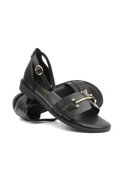 Eleganckie sandały damskie - Potocki 24-21322, czarne ze sklepu ulubioneobuwie w kategorii Sandały damskie - zdjęcie 172576312