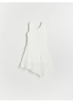 Reserved - Sukienka z asymetrycznym dołem - biały ze sklepu Reserved w kategorii Sukienki dziewczęce - zdjęcie 172576832
