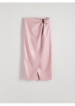 Reserved - Spódnica z imitacji skóry - pastelowy róż ze sklepu Reserved w kategorii Spódnice - zdjęcie 172576913