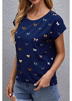 T-shirt FOLGERDA BLUE ze sklepu Ivet Shop w kategorii Bluzki damskie - zdjęcie 172577324