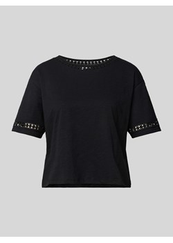 T-shirt z koronką szydełkową ze sklepu Peek&Cloppenburg  w kategorii Bluzki damskie - zdjęcie 172578031
