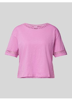 T-shirt z koronką szydełkową ze sklepu Peek&Cloppenburg  w kategorii Bluzki damskie - zdjęcie 172578054