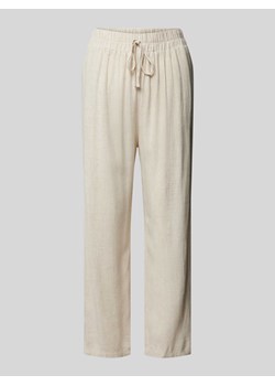 Spodnie materiałowe o kroju regular fit z tunelem ze sklepu Peek&Cloppenburg  w kategorii Spodnie damskie - zdjęcie 172578092